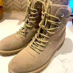 Women’s Tan lace up boots- VICI